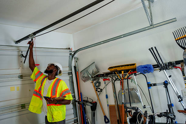 Professional Garage Door Installation technician working in Tyndall, SD
